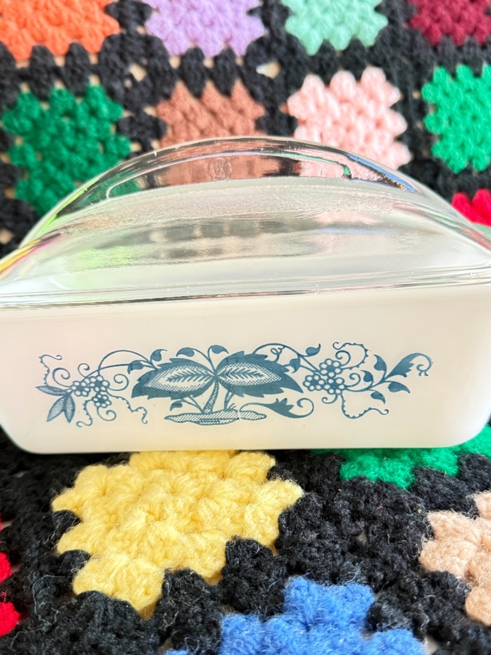 Glasbake Milkglass Loaf Pan and Lid